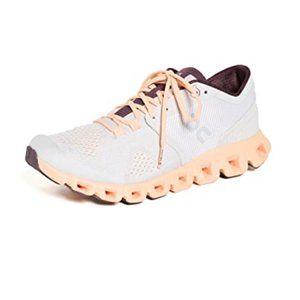 On Cloud X Sneakers: Silver | Almond